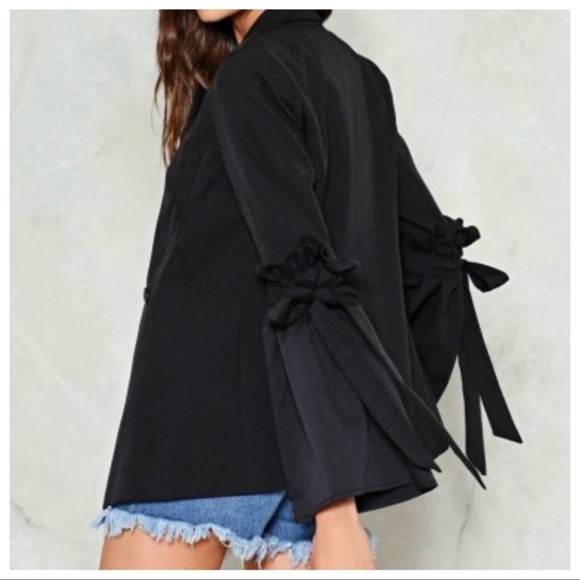 New Nasty Gal collection black jacket/coat size 4 - Picture 13 of 13